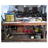 Work Table with Contents Incl Yellow Cabinet Full