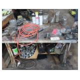 Metal Work Table with Drill, Vise and All Under