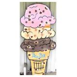 Blue Bell Ice Cream, Lighted Metal Sign. 70.5"x32"