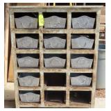 52"x41"x15" Shelf with Metal Trays