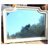 48"x35" White Beveled Mirror