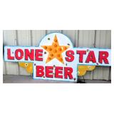 Lone Star Beer Lighted Metal Sign, 81"x35"