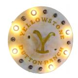 Yellow Stone Lighted Metal Sign, 29.5"