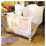 Solid Wood Carved Queen Size Bed