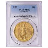 $2800 PCGS Guide: 1908 Saint-Gaudens Gold $20