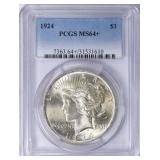 1924 Peace Silver Dollar PCGS MS-64+  $160
