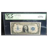 1934 $1 Silver Certificate "FUNNYBACK" PCGS 66