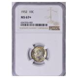 1952 Roosevelt Dime NGC MS-67+ (Toned)