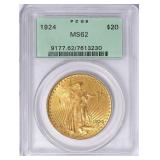 1924 Saint-Gaudens Gold Double Eagle PCGS MS-62OGH