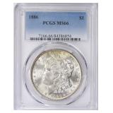 1886 Morgan Silver Dollar PCGS MS-66 $475 PCGS
