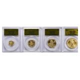2014 Gold Eagle Set, 1.85 oz, All PCGS MS-70