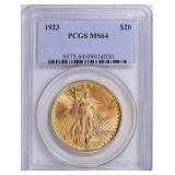 1923 Saint-Gaudens Gold Double Eagle PCGS MS-64