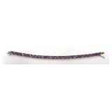 Sterling Silver and Amethyst Bracelet