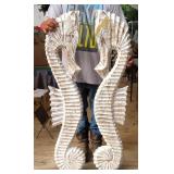 TWO (2) 48" Wooden Sea Horses