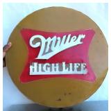 Miller Beer Sign, 21" 3D Metal