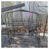 (2) metal racks, wine?