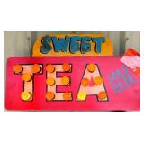 Sweet Tea, Lighted Metal Sign, 30"x17"