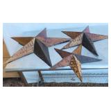 Three (3) Metal Stars 20"x26"