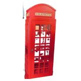 Telephone Booth Bar, with Wine Rack. 72"H
