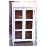 White Solid Wood 2 Door 2 Door Cabinet