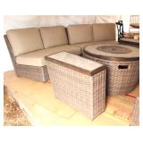 Large Outdoor Set with Fire Pit Table