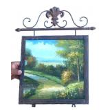 19"x13" Metal Frame Oil Painting