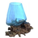 17"x17" Tree Root Blown Vase
