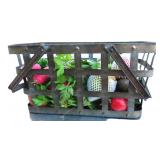 18"x11" Metal Basket with Fruit