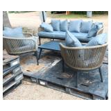 Sofa, Table and Two Chairs, Outdoor Patio Set