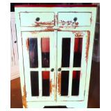 Green Solid Wood 2 Drawer 2 Door Cabinet