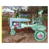 Tractor Yard Art, light green