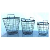 12" Tallest 3 Metal Baskets