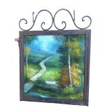 19"x13" Metal Frame Oil Painting