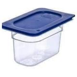 $46 (6) Carlisle 1/9 Clear Food Pan 4' Deep w/ Lid