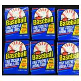 SIX (6) 1988 Fleer Baseball Unopened Packs!