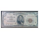 1929 $5 National Currency, ATL, GA