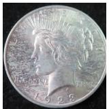 1923 Silver Peace Dollar, OBV Toned