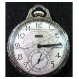1928 Elgin Pocket Watch, 17 Jewels, Glass Cracked