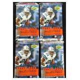 Four (4) Unopened 2005 Upper Deck Football Packs
