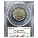 2000-P New Hampshire Quarter PCGS MS66