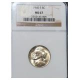 1945-S Jefferson Nickel NGC MS67