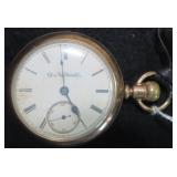 Early Elgin Open Face Sidewinder Pocket Watch