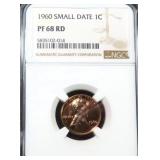 1960 Small Date Lincoln Cent NGC PF68 RD