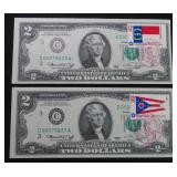 TWO (2) Consecutively #d UNC 1976 $2 FRN