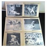 SIX (6) 1992 AP LeafDesk Baseball Photos
