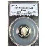 SILVER 2004-S Dime PCGS PR69DCAM
