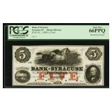 Syracuse, IN Bank of Syracuse $5 18__ PCGS 66PPQ