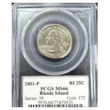 2001-P Rhode Island Quarter PCGS MS66