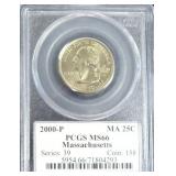 2000-P Massachusetts Quarter PCGS MS66
