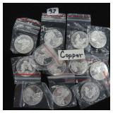 Quantity of Silver Plated Copper Rounds